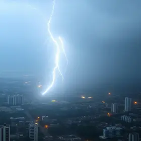 alerta vermelho de tempestade no Paraná